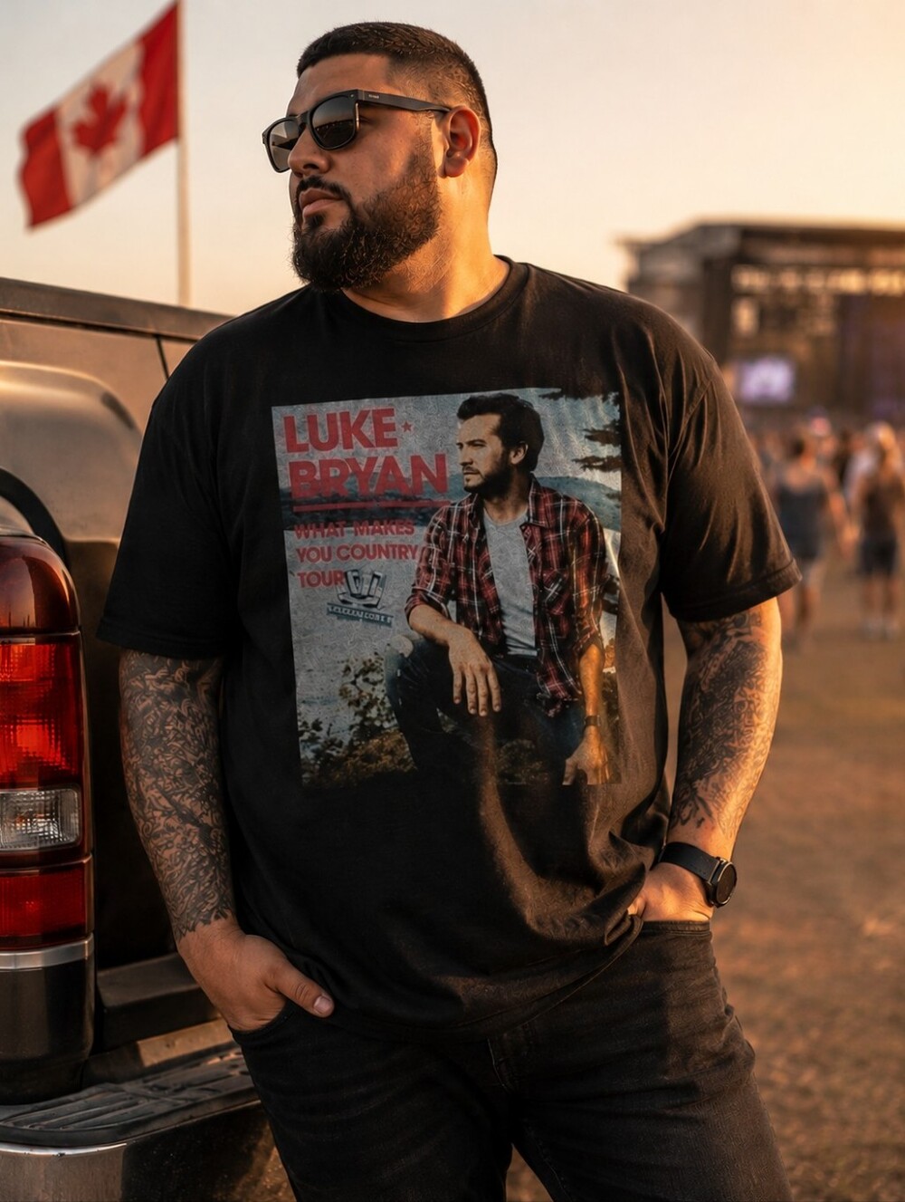2018 Luke Bryan What Makes You Country Tour Tee XL Morgan Wallen